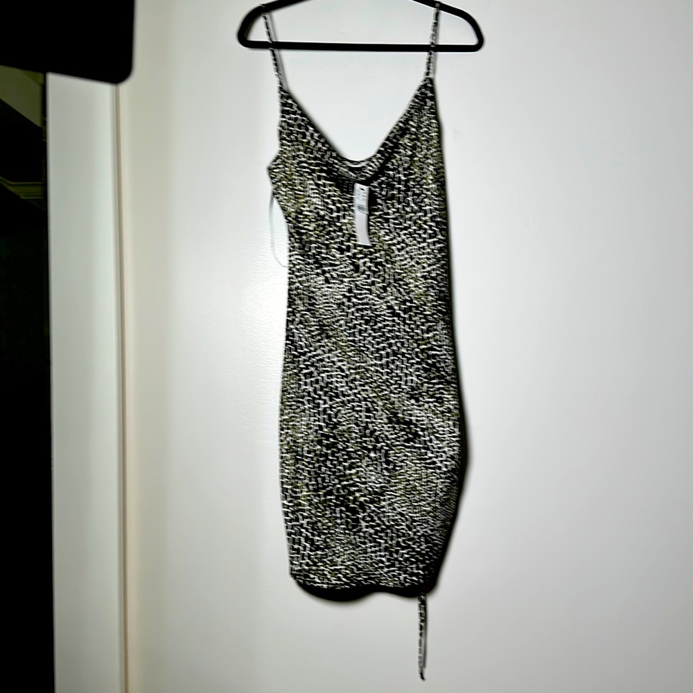 Topshop Rouched spaghettistrap dress new polyester/animal print